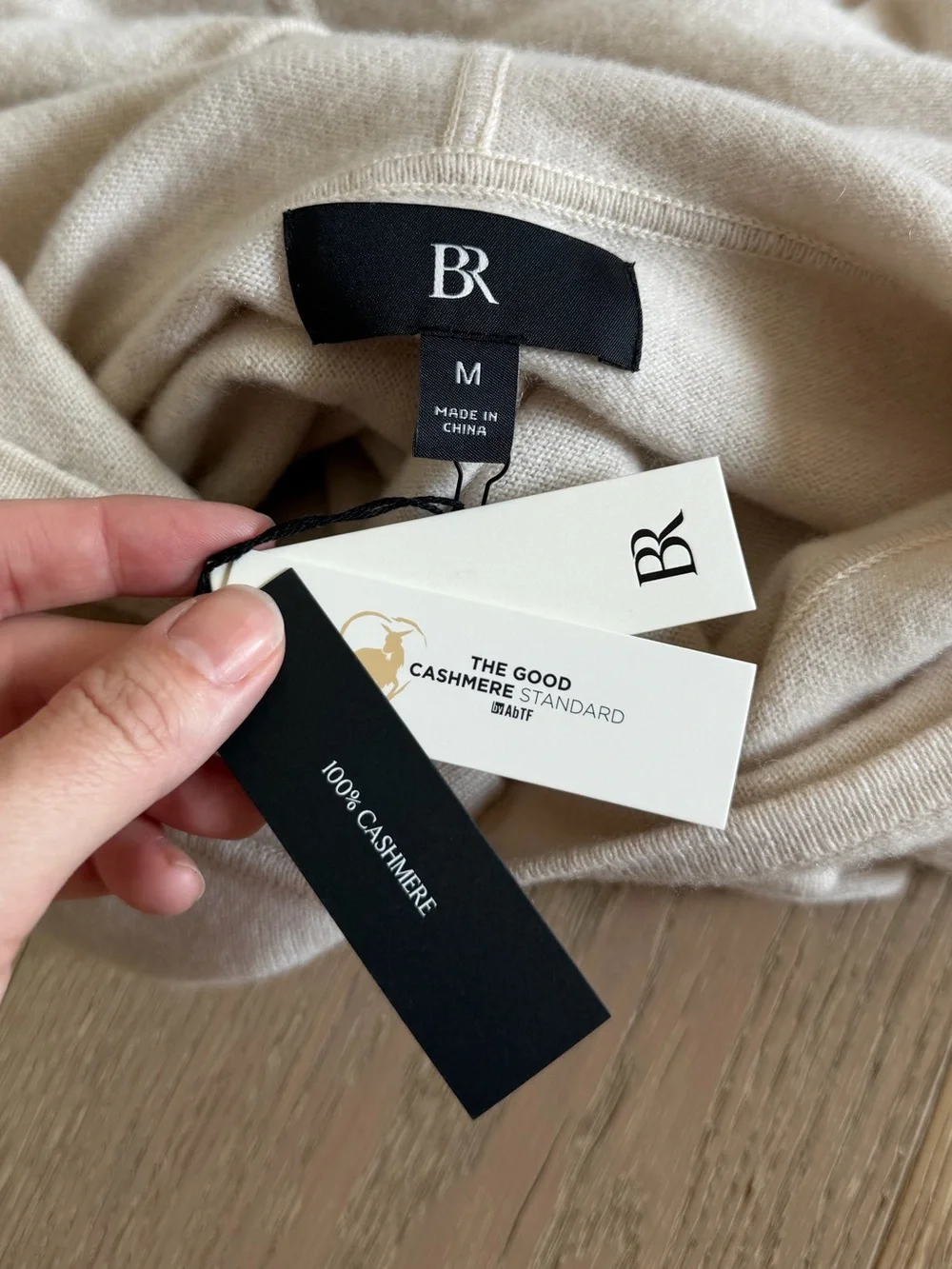 Banana Republic Ivory Cashmere Sweater Hoodie
